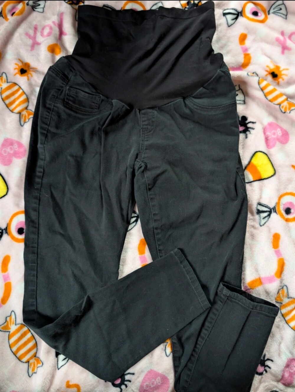 Motherhood Maternity Black Maternity Leggings with Over-Belly Panel